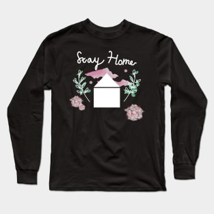Water Colour by "Stay Home" Long Sleeve T-Shirt